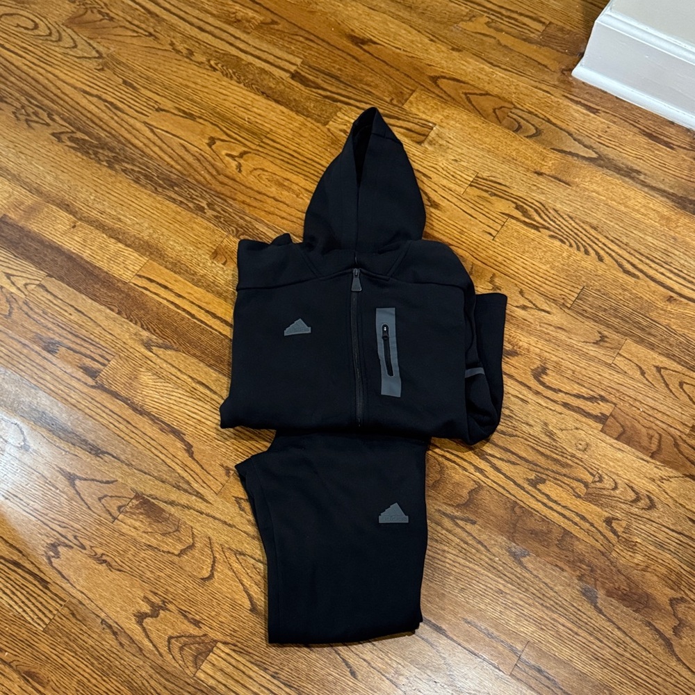 Men’s Adidas ZNE Black Hoodie and Joggers Set
